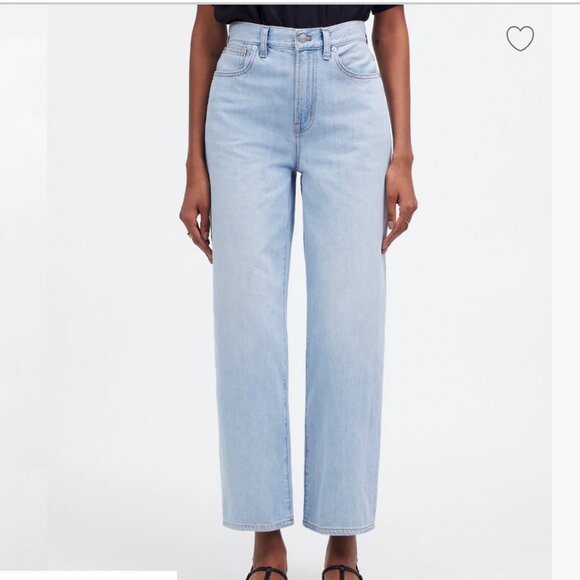 Madewell‎ The Perfect Vintage Wide-Leg Crop Jean Light Wash Fitzgerald Wash 33T - Picture 1 of 6